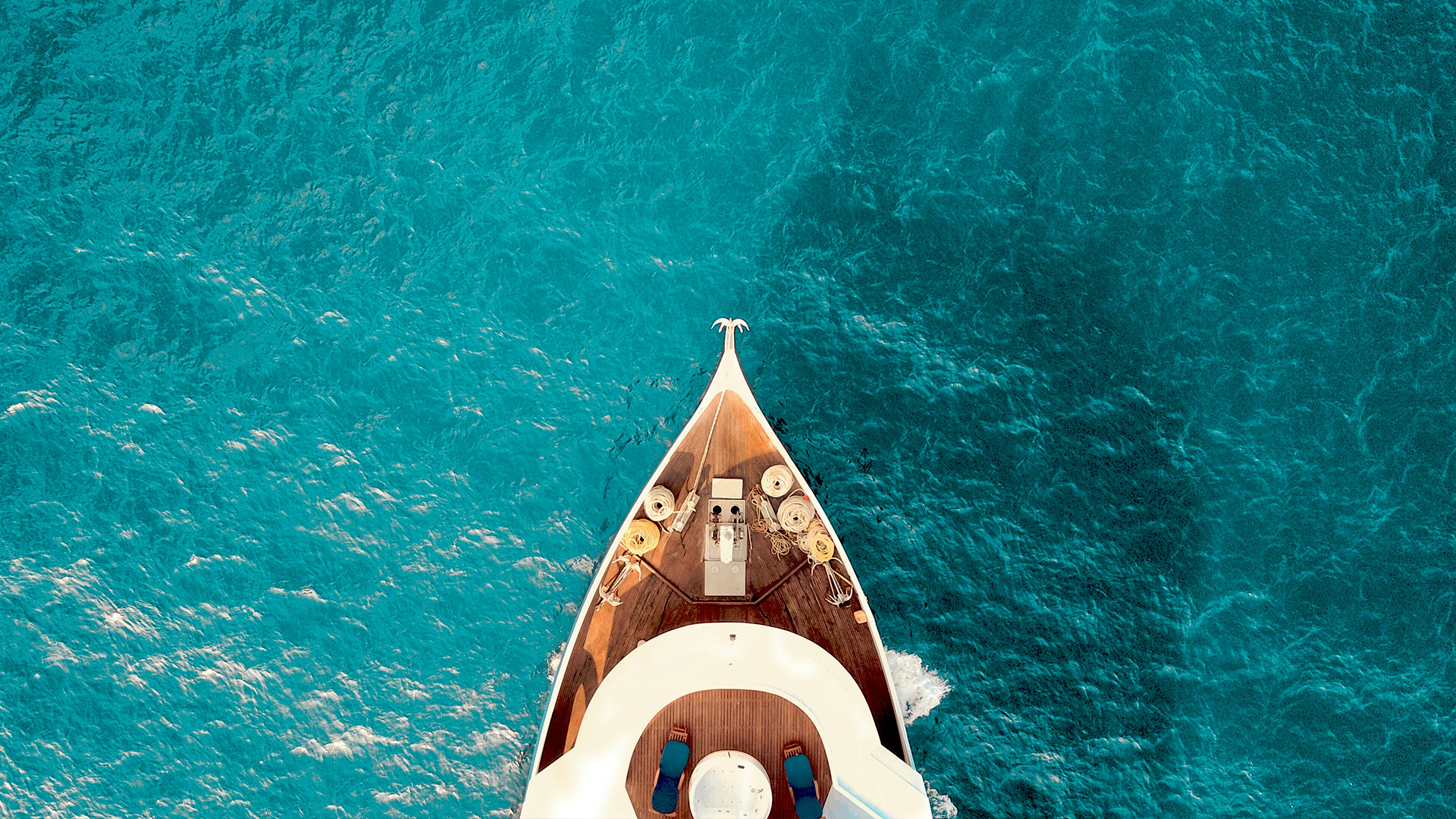 morning Relaxing poolside on a yacht in the morning sun