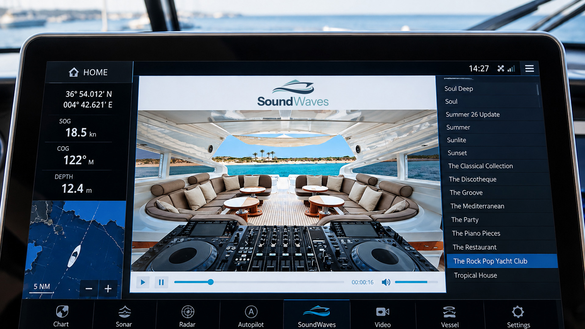 sw-dashboard-02 Soundwaves dashboard image displayed on a yacht at sea